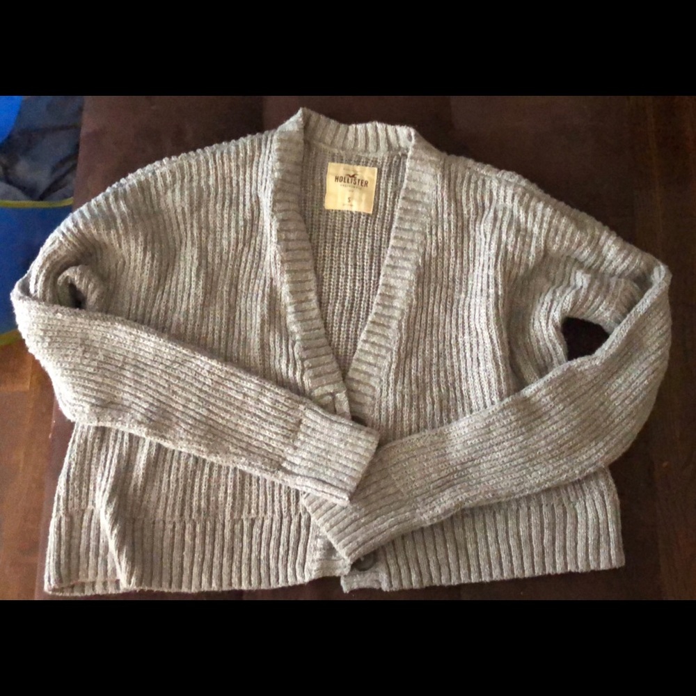 Hollister Crop Gray Sweater Small